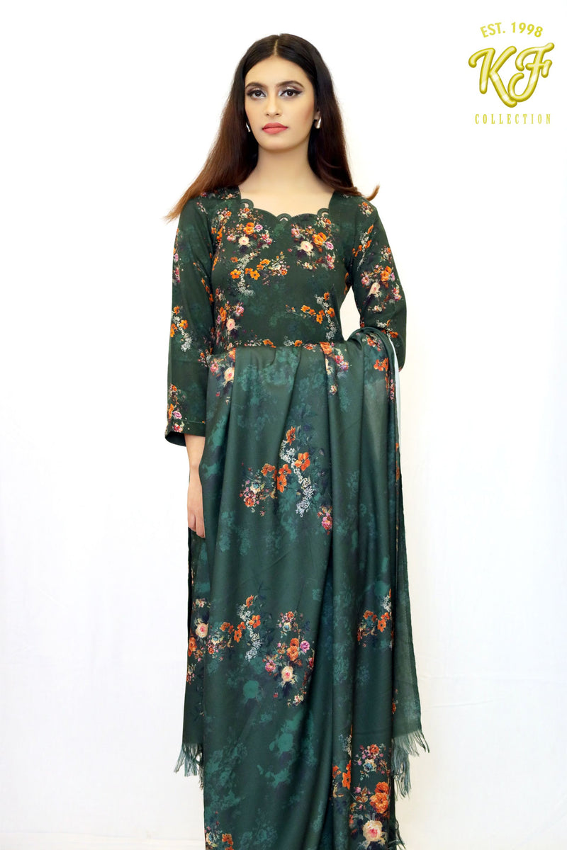 Green Floral marina 3-Piece Suit